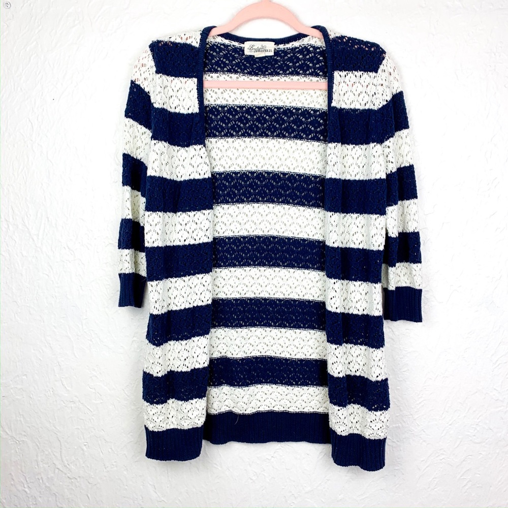 🛍 5 for $25 🛍 striped crochet open cardigan